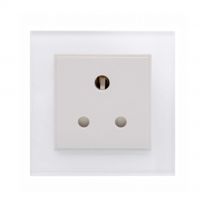 Simplicity 5A Single Round Pin Plug Socket White
